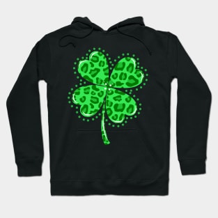 Green Leopard Shamrock Hoodie